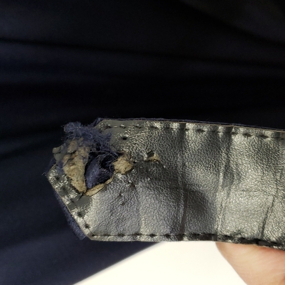 Vintage 80s Alison J. Satin Wrap Surplus Midi Dress Navy Long Sleeve XL VGUC - Picture 17 of 17